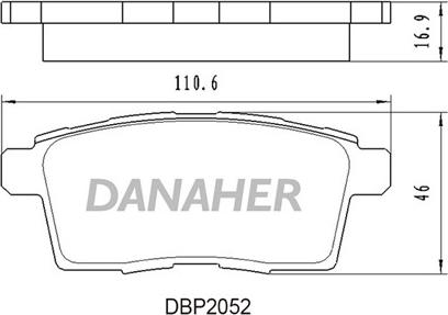 Danaher DBP2052 - Brake Pad Set, disc brake autospares.lv