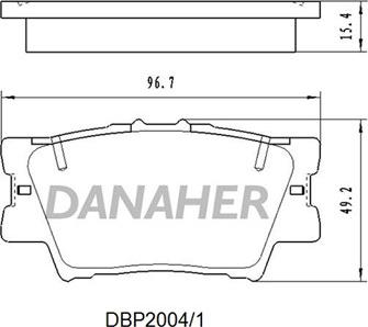 Danaher DBP2004/1 - Brake Pad Set, disc brake autospares.lv