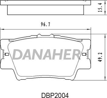 Danaher DBP2004 - Brake Pad Set, disc brake autospares.lv