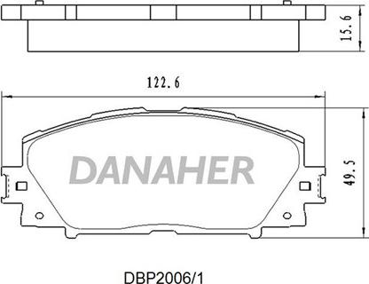 Danaher DBP2006/1 - Brake Pad Set, disc brake autospares.lv