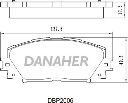 Danaher DBP2006 - Brake Pad Set, disc brake autospares.lv