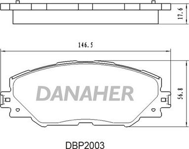 Danaher DBP2003 - Brake Pad Set, disc brake autospares.lv