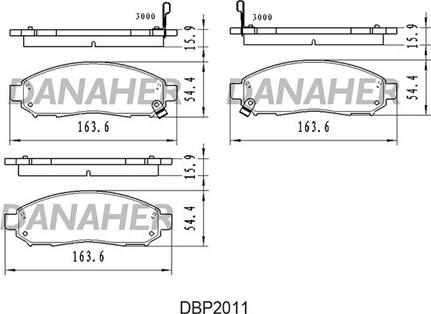 Danaher DBP2011 - Brake Pad Set, disc brake autospares.lv