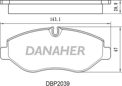 Danaher DBP2039 - Brake Pad Set, disc brake autospares.lv