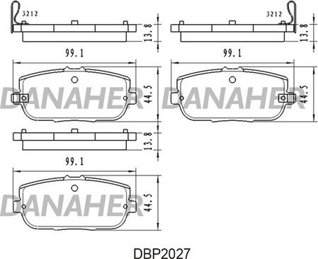 Danaher DBP2027 - Brake Pad Set, disc brake autospares.lv