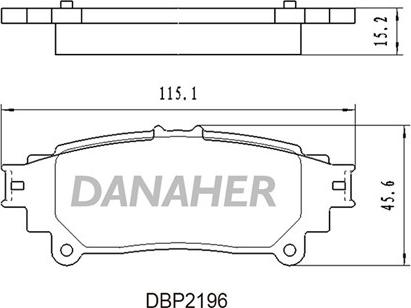 Danaher DBP2196 - Brake Pad Set, disc brake autospares.lv