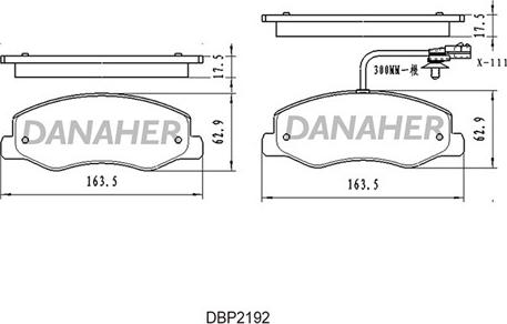 Danaher DBP2192 - Brake Pad Set, disc brake autospares.lv