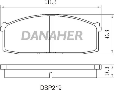 Danaher DBP219 - Brake Pad Set, disc brake autospares.lv