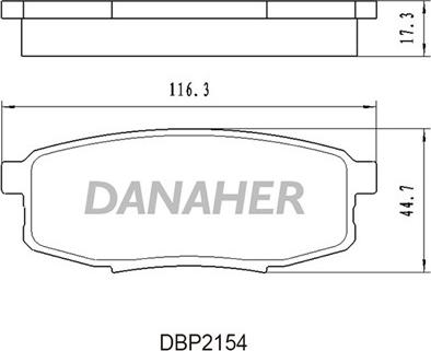 Danaher DBP2154 - Brake Pad Set, disc brake autospares.lv