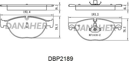 Danaher DBP2189 - Brake Pad Set, disc brake autospares.lv