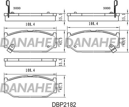 Danaher DBP2182 - Brake Pad Set, disc brake autospares.lv