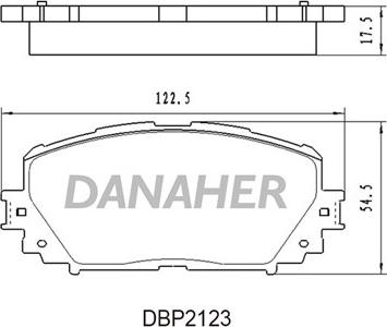 Danaher DBP2123 - Brake Pad Set, disc brake autospares.lv