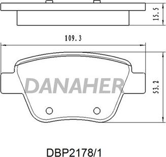 Danaher DBP2178/1 - Brake Pad Set, disc brake autospares.lv