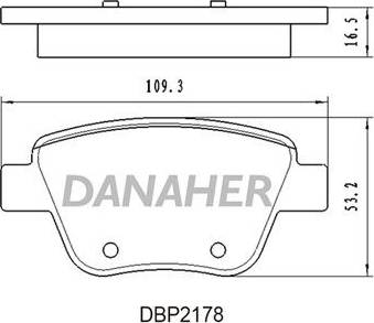 Danaher DBP2178 - Brake Pad Set, disc brake autospares.lv