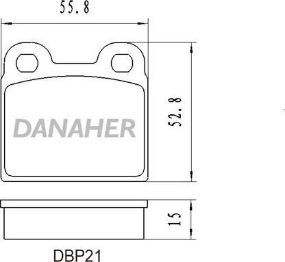 Danaher DBP21 - Brake Pad Set, disc brake autospares.lv