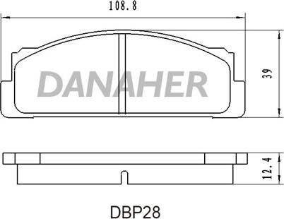 Danaher DBP28 - Brake Pad Set, disc brake autospares.lv