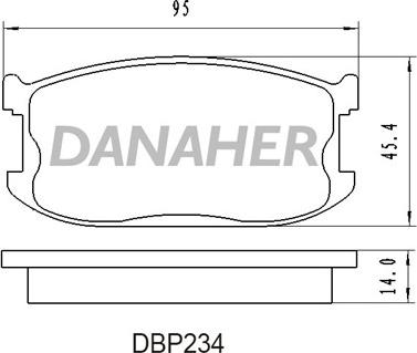 Danaher DBP234 - Brake Pad Set, disc brake autospares.lv