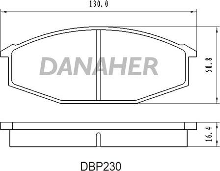 Danaher DBP230 - Brake Pad Set, disc brake autospares.lv