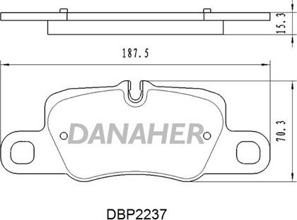 Danaher DBP2237 - Brake Pad Set, disc brake autospares.lv