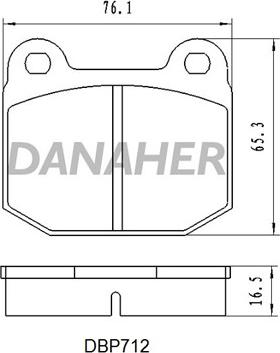 Danaher DBP712 - Brake Pad Set, disc brake autospares.lv