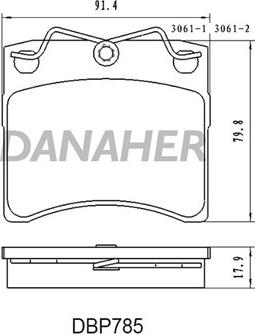 Danaher DBP785 - Brake Pad Set, disc brake autospares.lv