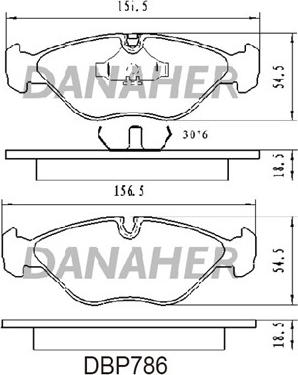 Danaher DBP786 - Brake Pad Set, disc brake autospares.lv