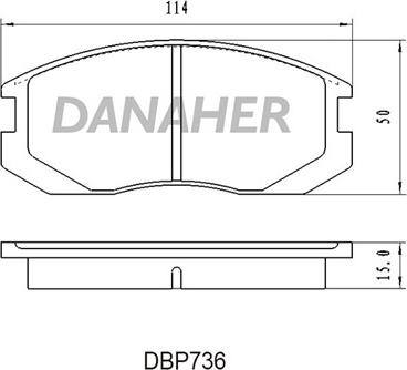 Danaher DBP736 - Brake Pad Set, disc brake autospares.lv