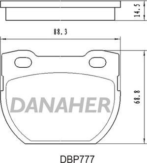 Danaher DBP777 - Brake Pad Set, disc brake autospares.lv