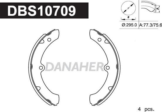 Danaher DBS10709 - Brake Shoe Set autospares.lv