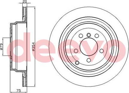 DEEVO BD19940 - Brake Disc autospares.lv