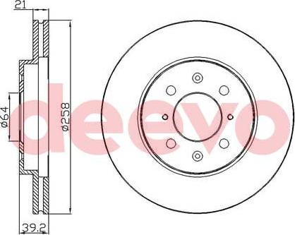 DEEVO BD19420 - Brake Disc autospares.lv