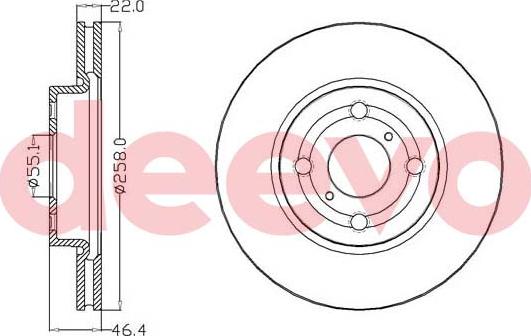 DEEVO BD19560 - Brake Disc autospares.lv