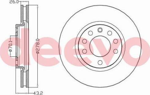 DEEVO BD19660 - Brake Disc autospares.lv