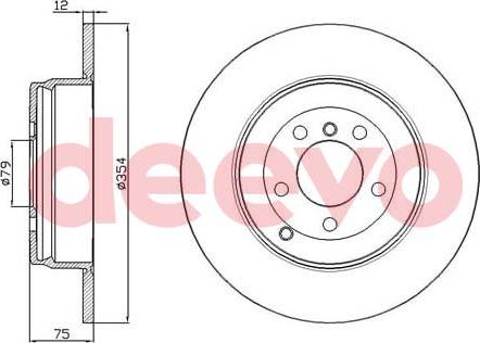 DEEVO BD19040 - Brake Disc autospares.lv