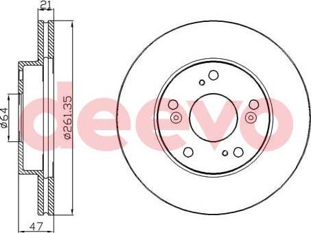 DEEVO BD19060 - Brake Disc autospares.lv