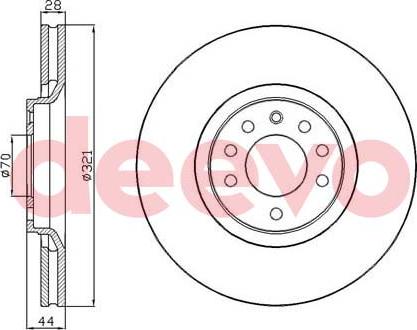 DEEVO BD19180 - Brake Disc autospares.lv