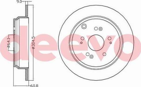 DEEVO BD19800 - Brake Disc autospares.lv