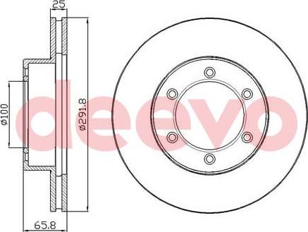 DEEVO BD19240 - Brake Disc autospares.lv