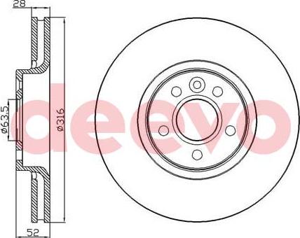 DEEVO BD19760 - Brake Disc autospares.lv