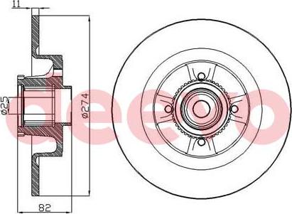 DEEVO BD14440 - Brake Disc autospares.lv