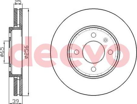 DEEVO BD14160 - Brake Disc autospares.lv