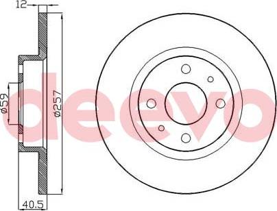 DEEVO BD14820 - Brake Disc autospares.lv