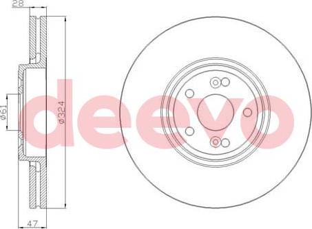 DEEVO BD14380 - Brake Disc autospares.lv