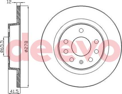 DEEVO BD14260 - Brake Disc autospares.lv