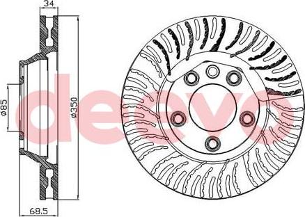 DEEVO BD15440 - Brake Disc autospares.lv