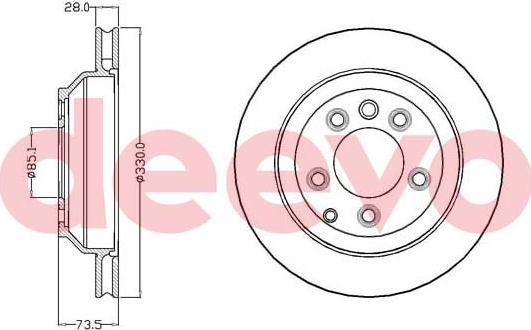 DEEVO BD15460 - Brake Disc autospares.lv