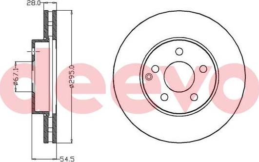 DEEVO BD15540 - Brake Disc autospares.lv