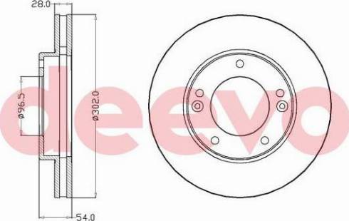 DEEVO BD15660 - Brake Disc autospares.lv