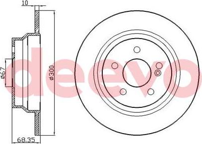 DEEVO BD15600 - Brake Disc autospares.lv