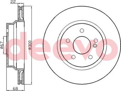 DEEVO BD15620 - Brake Disc autospares.lv